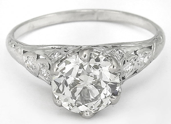 Vintage 1.75ct Diamond Engagement Ring