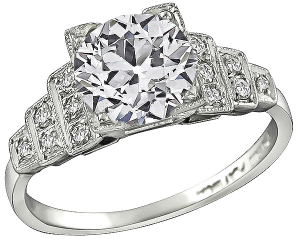 Vintage 1.75ct Diamond Engagement Ring