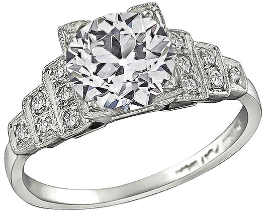Vintage 1.75ct Diamond Engagement Ring