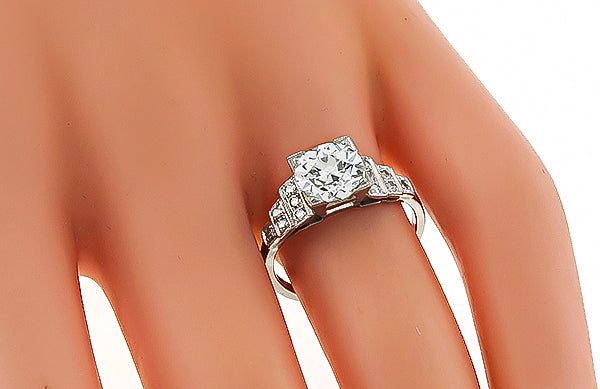 Vintage 1.75ct Diamond Engagement Ring