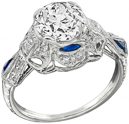 Vintage 1.76ct Diamond Engagement Ring