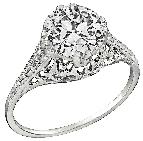 Vintage 1.87ct Diamond Engagement Ring