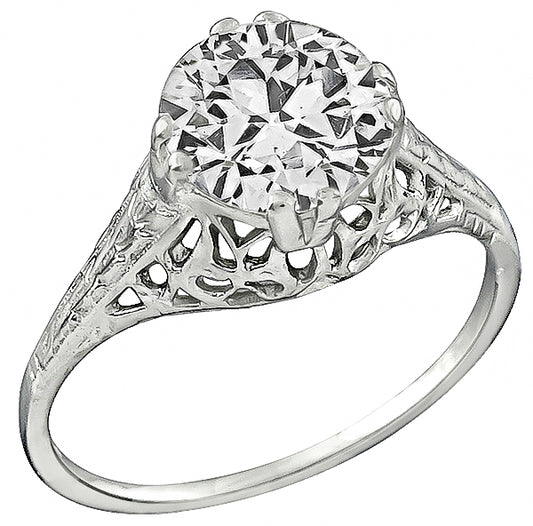Vintage 1.87ct Diamond Engagement Ring