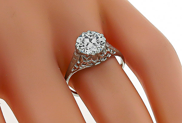 Vintage 1.87ct Diamond Engagement Ring
