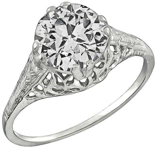 Vintage 1.87ct Diamond Engagement Ring