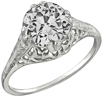 Vintage 1.87ct Diamond Engagement Ring