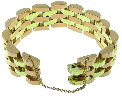 Vintage 1940s Two Tone Gold Bracelet