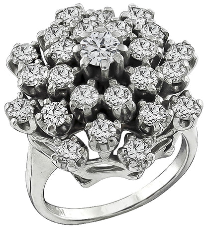 Vintage  2.00ct Diamond Cocktail Ring