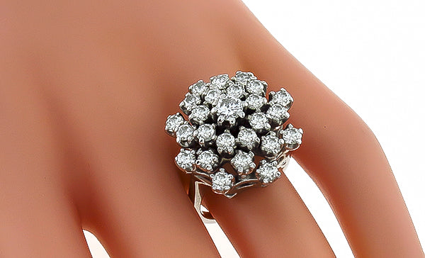 Vintage  2.00ct Diamond Cocktail Ring