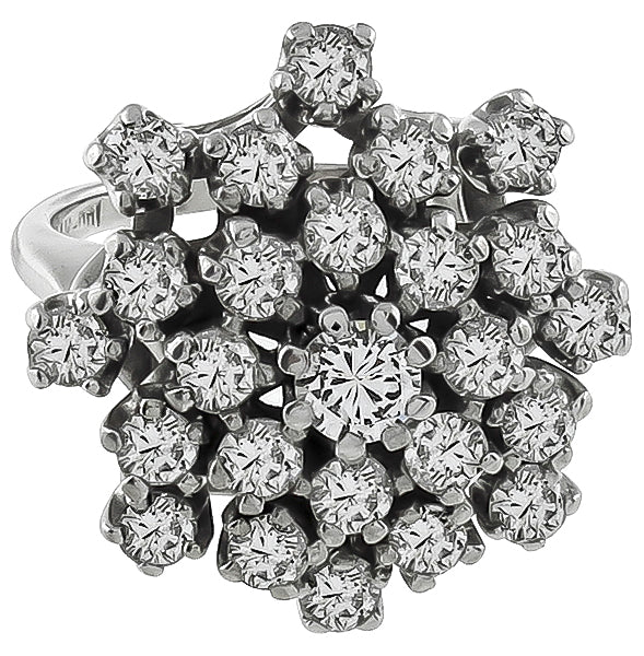 Vintage  2.00ct Diamond Cocktail Ring