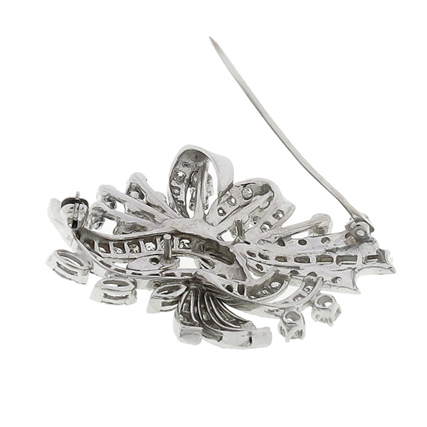 Vintage 2.00ct Diamond Gold Pin