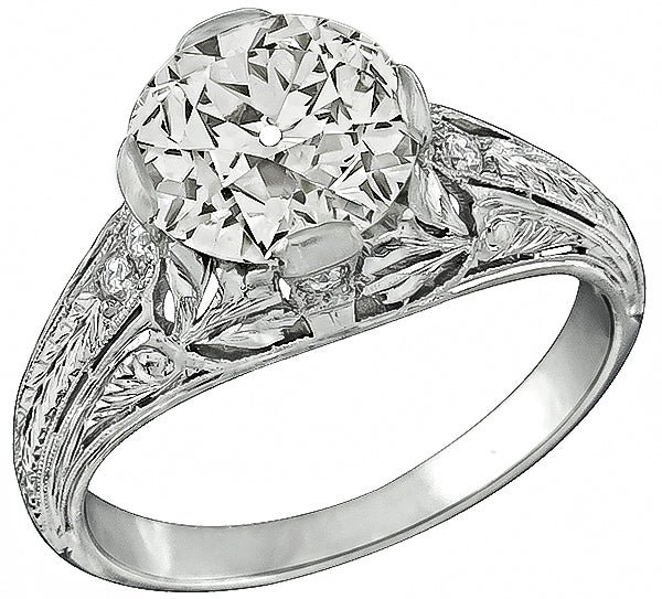 Vintage 2.11ct Diamond Engagement Ring