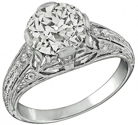 Vintage 2.11ct Diamond Engagement Ring