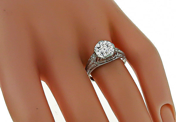 Vintage 2.11ct Diamond Engagement Ring