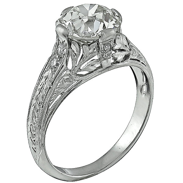 Vintage 2.11ct Diamond Engagement Ring