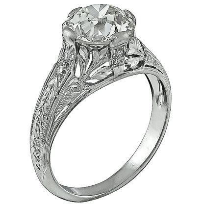 Vintage 2.11ct Diamond Engagement Ring