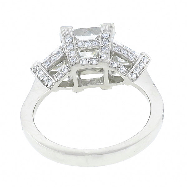 Vintage 2.21ct Diamond Platinum Engagement Ring