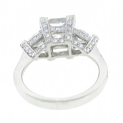 Vintage 2.21ct Diamond Platinum Engagement Ring