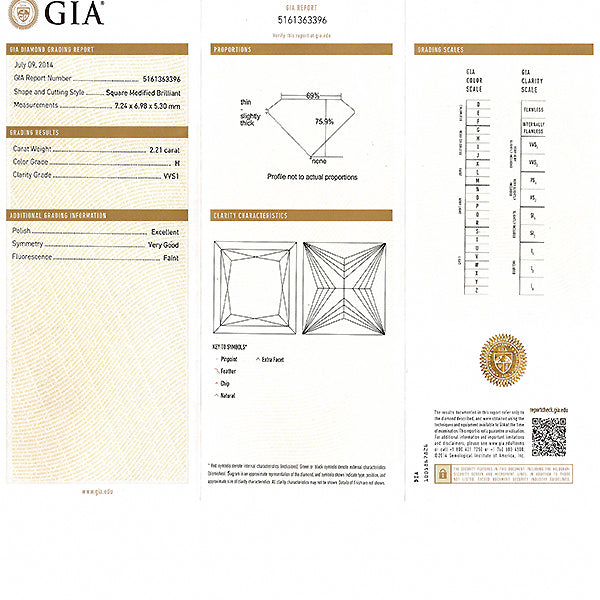 Vintage 2.21ct Diamond Platinum Engagement Ring