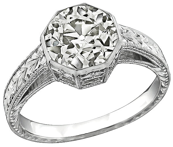 Vintage 2.22ct Diamond Engagement Ring