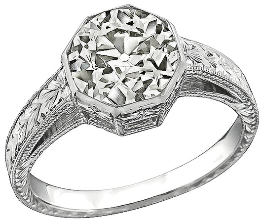 Vintage 2.22ct Diamond Engagement Ring