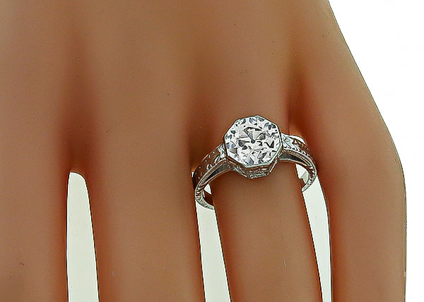 Vintage 2.22ct Diamond Engagement Ring