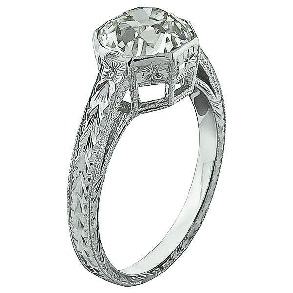 Vintage 2.22ct Diamond Engagement Ring