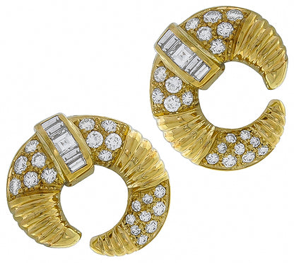 Vintage 2.50ct Diamond Earrings