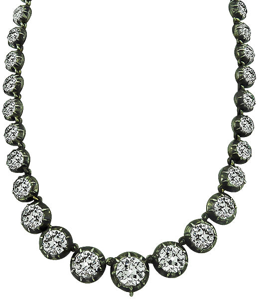 Vintage 37.32ct Diamond Necklace
