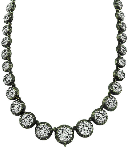 Vintage 37.32ct Diamond Necklace