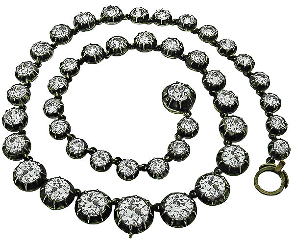 Vintage 37.32ct Diamond Necklace