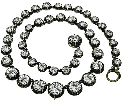 Vintage 37.32ct Diamond Necklace
