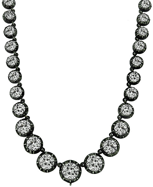 Vintage 37.32ct Diamond Necklace