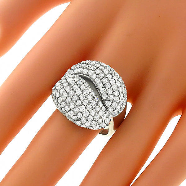 Vintage  3.87ct  Diamond Cocktail Ring