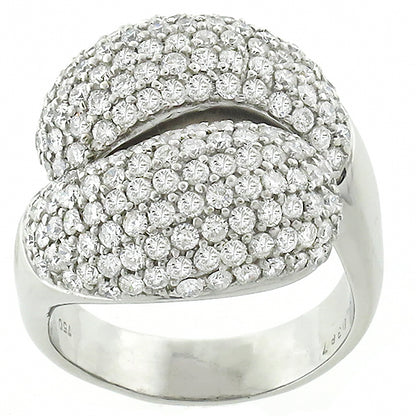 Vintage  3.87ct  Diamond Cocktail Ring