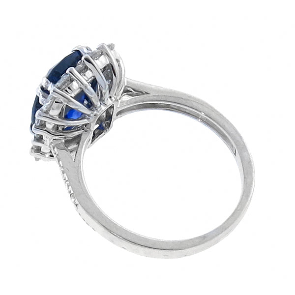 Vintage  4.03ct  Sapphire 1.50ct Diamond Engagement  Ring