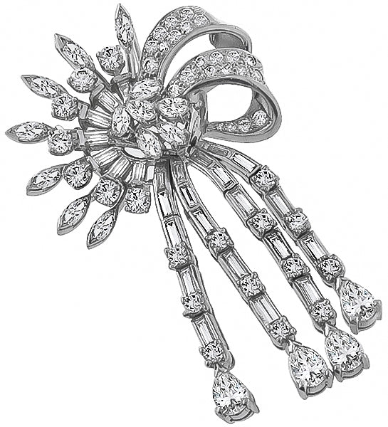 Vintage 6.00ct Diamond Pendant/Pin