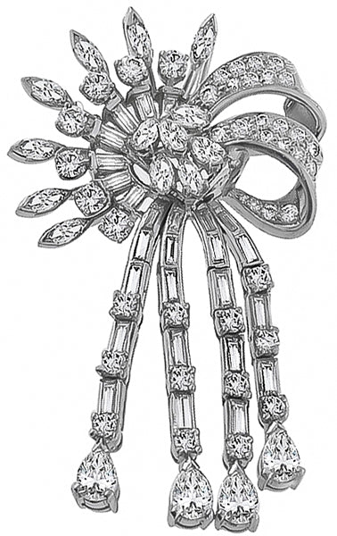 Vintage 6.00ct Diamond Pendant/Pin