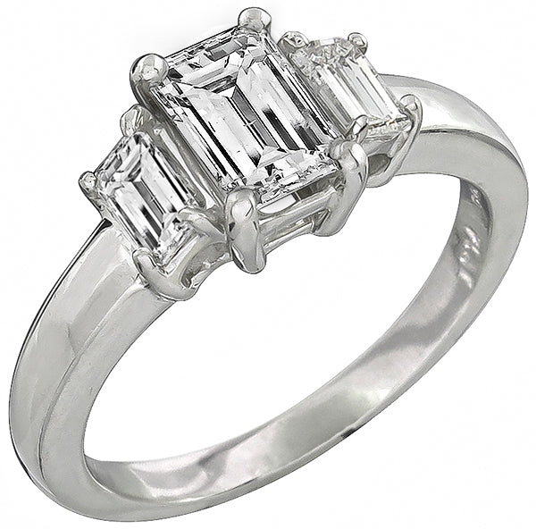 Vintage EGL 1.01ct Diamond Engagement Ring