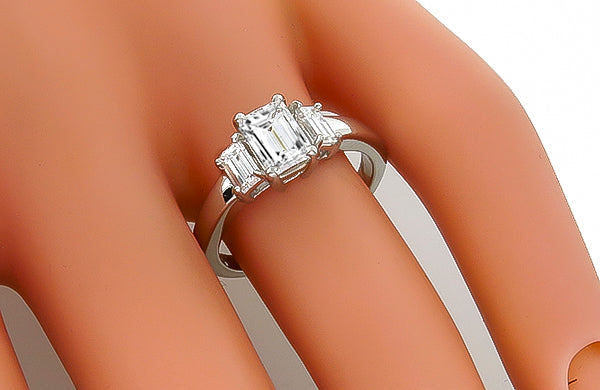 Vintage EGL 1.01ct Diamond Engagement Ring