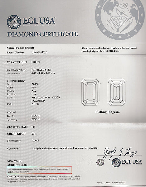 Vintage EGL 1.01ct Diamond Engagement Ring