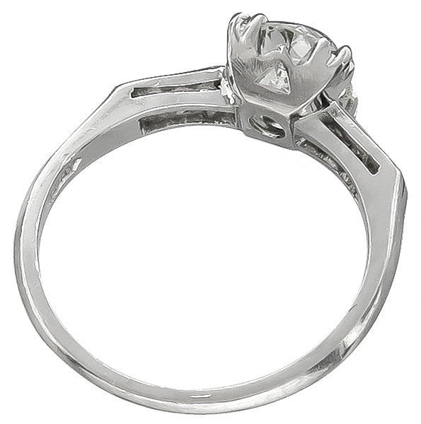 Vintage EGL 1.11ct Diamond Engagement Ring