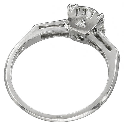 Vintage EGL 1.11ct Diamond Engagement Ring