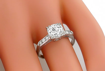 Vintage EGL 1.53ct Diamond Engagement Ring