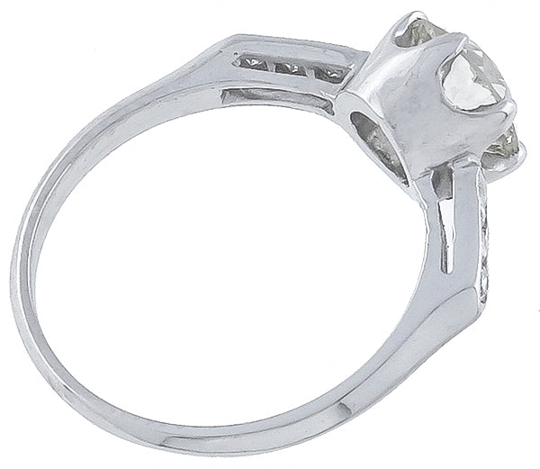 Vintage EGL Certified 1.29ct Diamond Engagement Ring