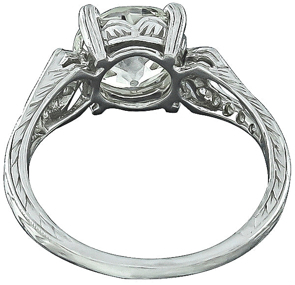 Vintage EGL Certified 2.40ct Diamond Engagement Ring