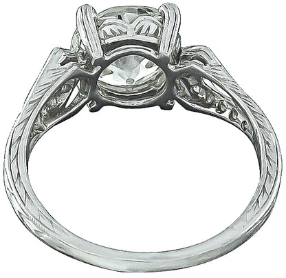 Vintage EGL Certified 2.40ct Diamond Engagement Ring