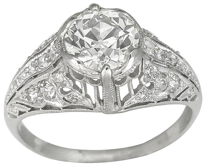 Vintage EGL H-I SI1 1.51ct Diamond Engagement Ring