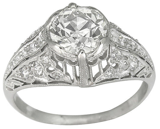 Vintage EGL H-I SI1 1.51ct Diamond Engagement Ring