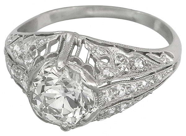 Vintage EGL H-I SI1 1.51ct Diamond Engagement Ring